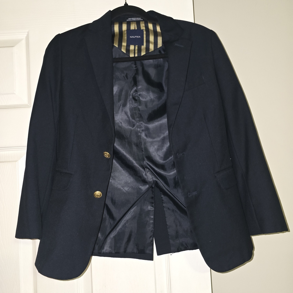 Nautica Black Blazer with Gold Accents